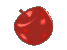 Red Glass Tumbling Apple
